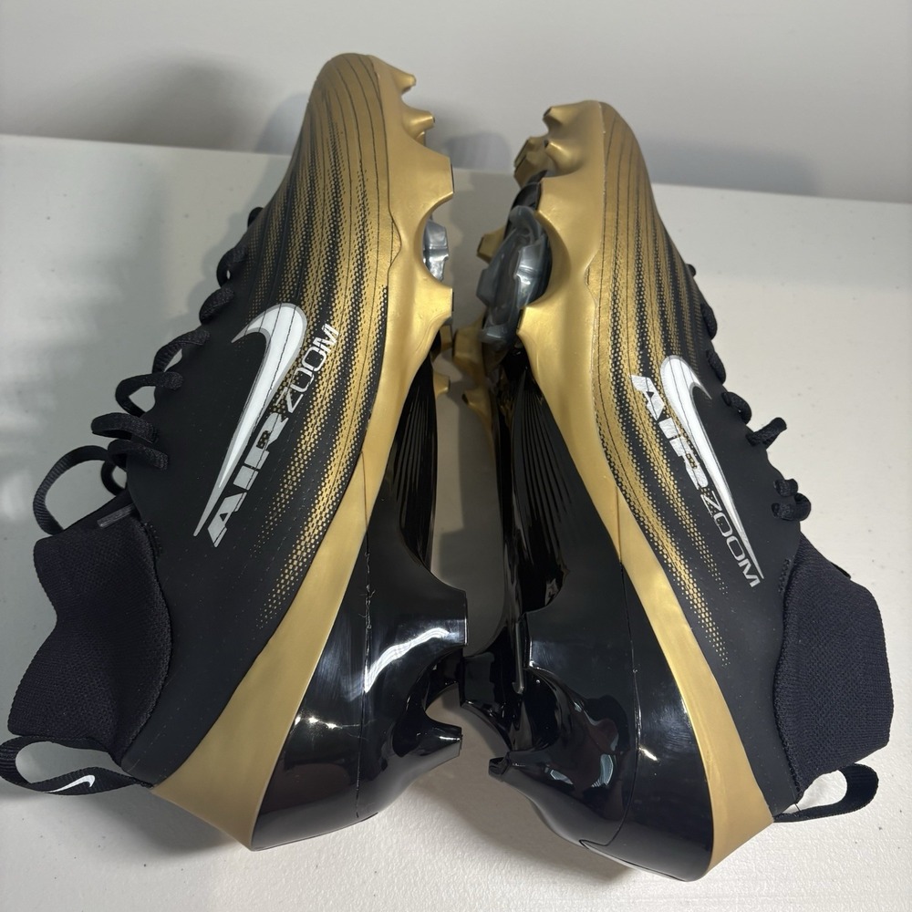 Nike Zoom Air Vapor Pro 1 Black & Gold Football Cleats Men's FB3298 003 SZ 11.5 - Picture 5 of 5